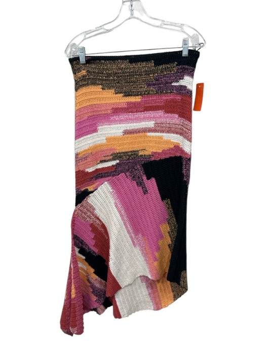 A.L.C. Size M Pink, Orange, White Cotton Crochet Geometric Sleeveless Skirt Set Pink, Orange, White / M