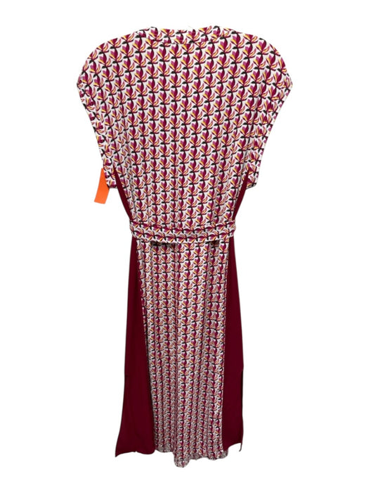 Diane Von Furstenberg Size S Pink, Yellow, White Viscose Sleeveless Floral Dress Pink, Yellow, White / S