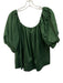 Rebecca Taylor Size 8 Green Cotton Short split sleeve Gathered Pleating Puff Top Green / 8