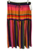 Farm Rio Size M Pink, Green & Multi Print Viscose Striped Gathered Detail Skirt Pink, Green & Multi Print / M