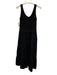 Elan Size M Black Cotton & Polyester Blend Fabric Block Knit Top V Neck Dress Black / M