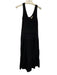 Elan Size M Black Cotton & Polyester Blend Fabric Block Knit Top V Neck Dress Black / M