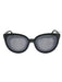 Gucci Gray Acetate Marbled Shimmer Round Wayfarer Sunglasses Gray