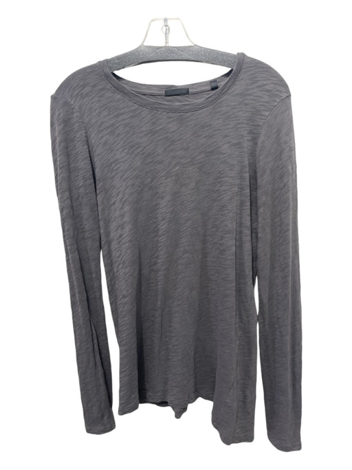 ATM Size S Gray Cotton Round Neck Long Sleeve Top Gray / S