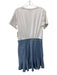 Veronica Beard Size M White & Chambray Cotton Short Sleeve Twofer Dress White & Chambray / M