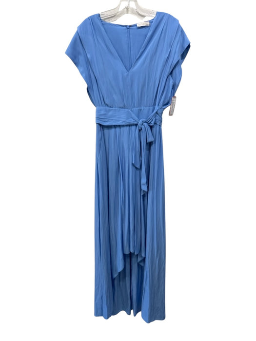 Ramy Brook Size 6 Light Blue Polyester Tie Detail Sleeveless V Neck Dress Light Blue / 6