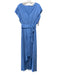 Ramy Brook Size 6 Light Blue Polyester Tie Detail Sleeveless V Neck Dress Light Blue / 6