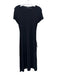 Theory Size S Black Viscose & Elastane Ruched Tie Detail Dress Black / S