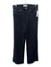 Le Jean Size 28 Black Cotton High Waist 5 Pocket Zip & Button Flare Jeans Black / 28