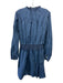 Rails Size M Med Wash Cotton Long Sleeve Ruffle Neckline Long Sleeve Dress Med Wash / M