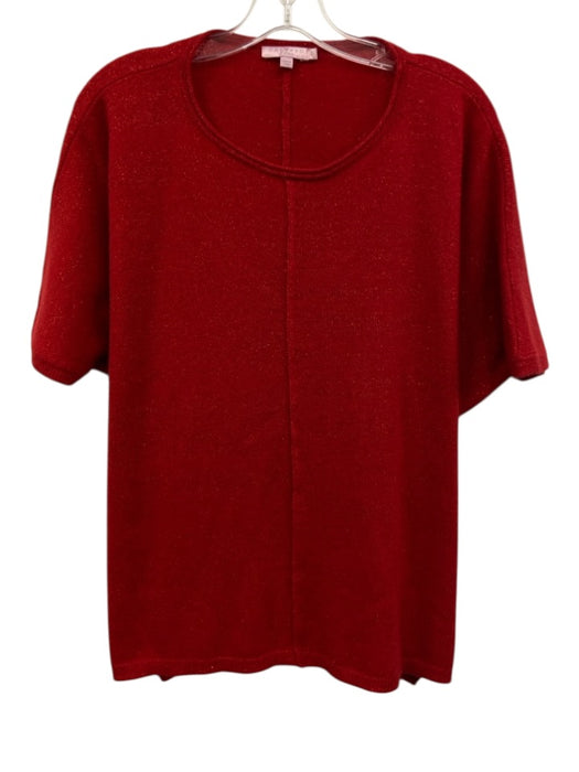Calypso St. Barth Size 0 Red Cashmere & Polyester Metallic Thread Sleeveless Top Red / 0