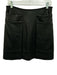 Tory Burch Size 4 Black Leather Perforated Pocket Mini Skirt Black / 4