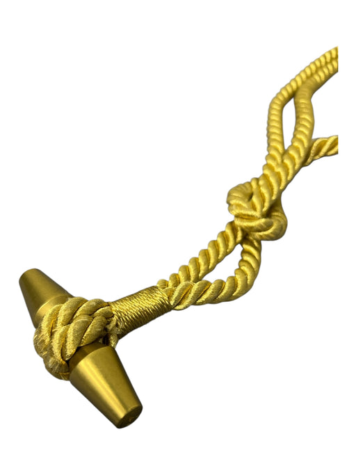 Ralph Lauren Gold Cord Loop Handles Anchor Nautical Belts Gold / Free-Size