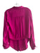 Theory Size S Hot pink Silk Elastic Back Long Sleeve Patch Pocket Top Hot pink / S