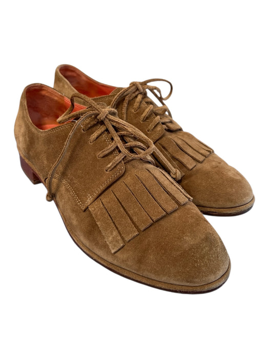 Via Spiga Shoe Size 8.5 Brown Suede Leather Tassel Lace Up oxford Shoes Brown / 8.5