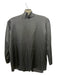 Vince Size XS/TP Black Silk Collar 3/4 Sleeve Snap Button Mock Neck Top Black / XS/TP