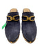 Veronica Beard Shoe Size 6 Navy Leather Suede Gold Hardware Rivets Clog Shoes Navy / 6