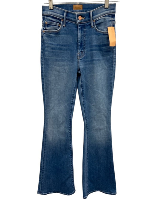 Mother Size 25 Medium Wash Cotton Denim High Rise Whiskering Flare Jeans Medium Wash / 25