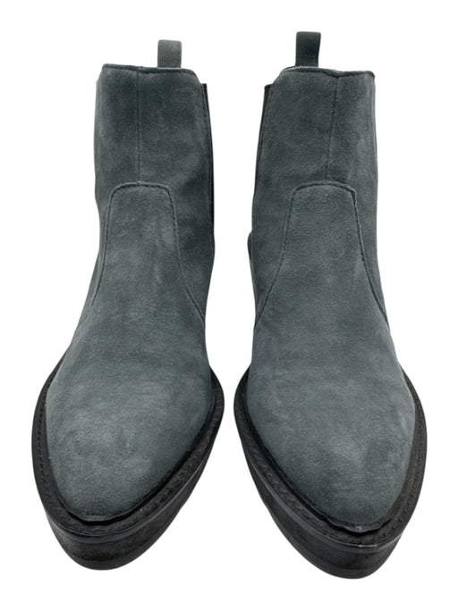 Cecelia Shoe Size 6.5 Slate Blue Almond Toe Chelsea Wedge Booties Slate Blue / 6.5