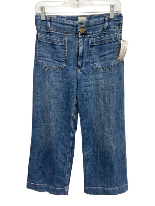 Maeve Size 25 Medium Wash Cotton Zip Fly High Rise Boot Cut Jeans Medium Wash / 25