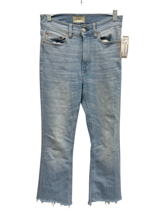 DL1961 Size 25 Light Wash Cotton Mid Rise Zip Fly Slim Frayed Hem Jeans Light Wash / 25