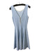 Milly Size M Blue & White Viscose & Nylon Blend Sleeveless Back Zip Dress Blue & White / M