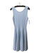 Milly Size M Blue & White Viscose & Nylon Blend Sleeveless Back Zip Dress Blue & White / M