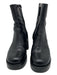 Simon Miller Shoe Size 40 Black Leather Stacked Block Heel Round Toe Booties Black / 40