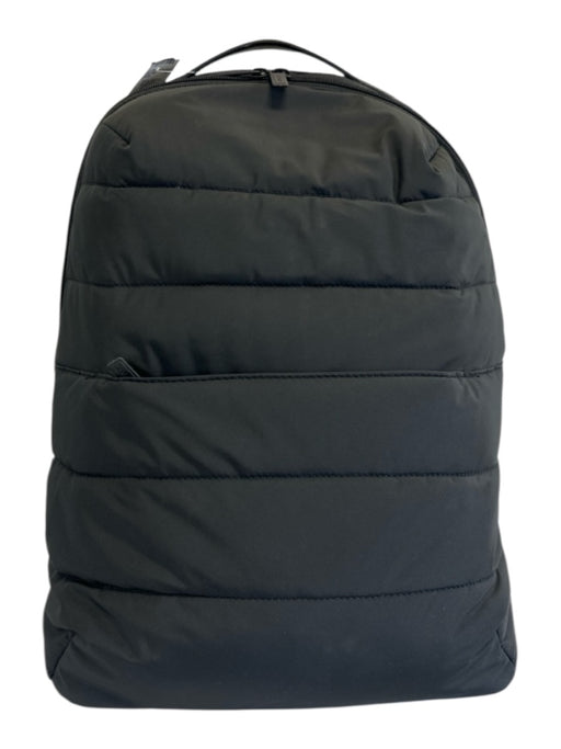 Away Black Polyester Zip Close Puffer Quilted Backpack Bag Black