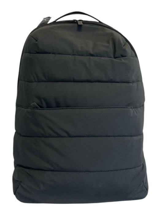Away Black Polyester Zip Close Puffer Quilted Backpack Bag Black