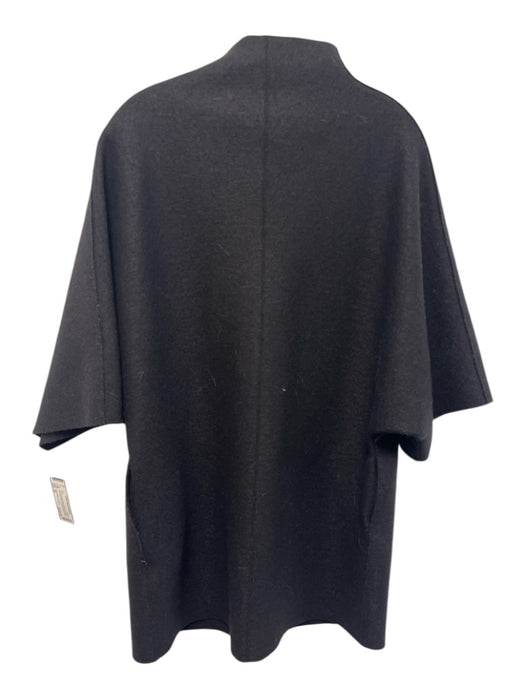 Harris Wharf London Size 38 Black No Fabric Tag Wool Feel 3/4 Sleeve Cape Coat Black / 38