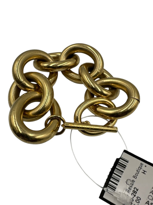 Marc Jacobs Gold Tone Metal Chain Toggle Clasp Chunky Bracelet Gold Tone