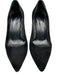 Gucci Shoe Size 39 Black Leather Upper Suede Pointed Almond Toe Stiletto Pumps Black / 39