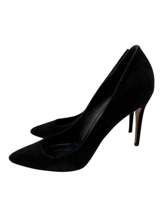 Gucci Shoe Size 39 Black Leather Upper Suede Pointed Almond Toe Stiletto Pumps Black / 39