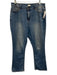 Ann Mashburn Size 31 Light Wash Cotton Denim Mid Rise Faded Kick Flare Jeans Light Wash / 31