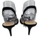 Kate Spade Shoe Size 9 Black Leather & Textile Satin Bow Detail Sandals Black / 9