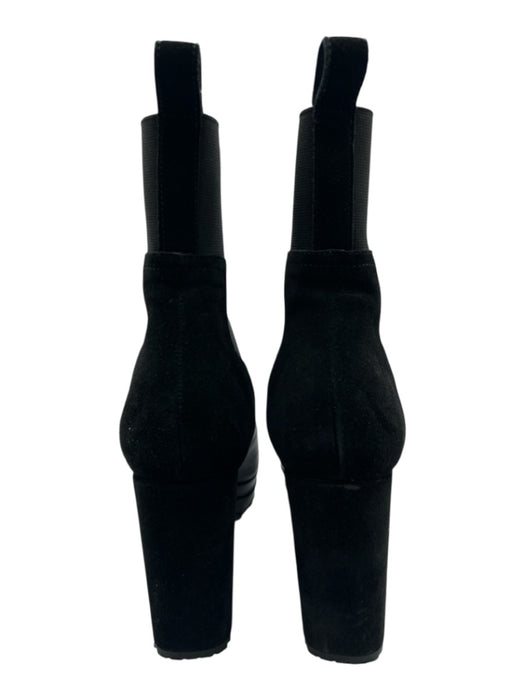 ALLSAINTS Shoe Size 40 Black Leather Upper Suede Fabric Block Elastic Boots Black / 40