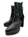 ALLSAINTS Shoe Size 40 Black Leather Upper Suede Fabric Block Elastic Boots Black / 40