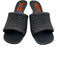 Simon Miller Shoe Size 39 Black Leather & Raffia Square Toe Bamboo Heel Sandals Black / 39