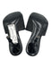 Simon Miller Shoe Size 39 Black Leather & Raffia Square Toe Bamboo Heel Sandals Black / 39