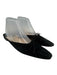 Manolo Blahnik Shoe Size 41 Black Suede Square Round Toe Tie Ballerina Flats Black / 41