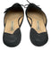 Manolo Blahnik Shoe Size 41 Black Suede Square Round Toe Tie Ballerina Flats Black / 41