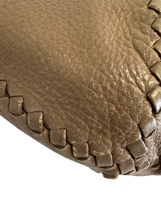 Bottega Veneta Taupe Deerskin Suede Interior Braided Hobo Bag Taupe / Medium