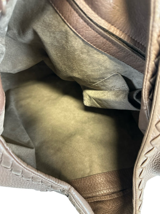 Bottega Veneta Taupe Deerskin Suede Interior Braided Hobo Bag Taupe / Medium