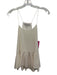 Tibi Size 4 Cream White Silk Spaghetti Strap U Neck Ruffle bottom Tank Top Cream White / 4