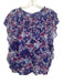 Isabel Marant Etoile Size 40 Purple & White Cotton Abstract Floral Top Purple & White / 40