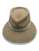 Eric Javits Beige & White Straw Woven Wide Brim Fedora Visor Hat Beige & White