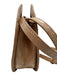 Loeffler Randall Beige Leather Croc Embossed Circle Zip Top Crossbody & Hand Bag Beige