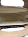 Loeffler Randall Beige Leather Croc Embossed Circle Zip Top Crossbody & Hand Bag Beige