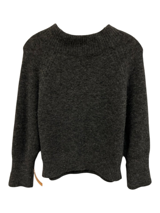 3.1 Phillip Lim Size S Dark Gray Wool Blend Knit High Neck Ribbed Hem Sweater Dark Gray / S